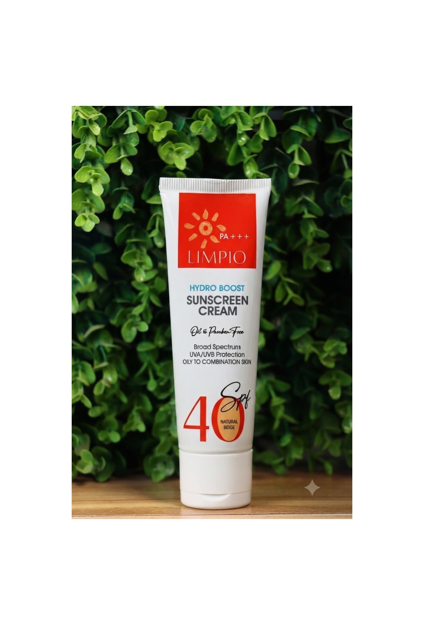 کرم ضد آفتاب رنگی بژ طبیعی لیمپیو SPF40 پوست مختلط تا چرب