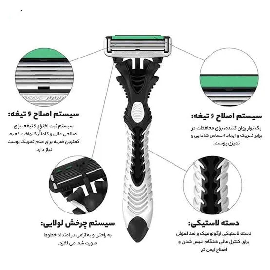 ژیلت ۶ لبه دورکو مدل DORCO PACE PORTABLE